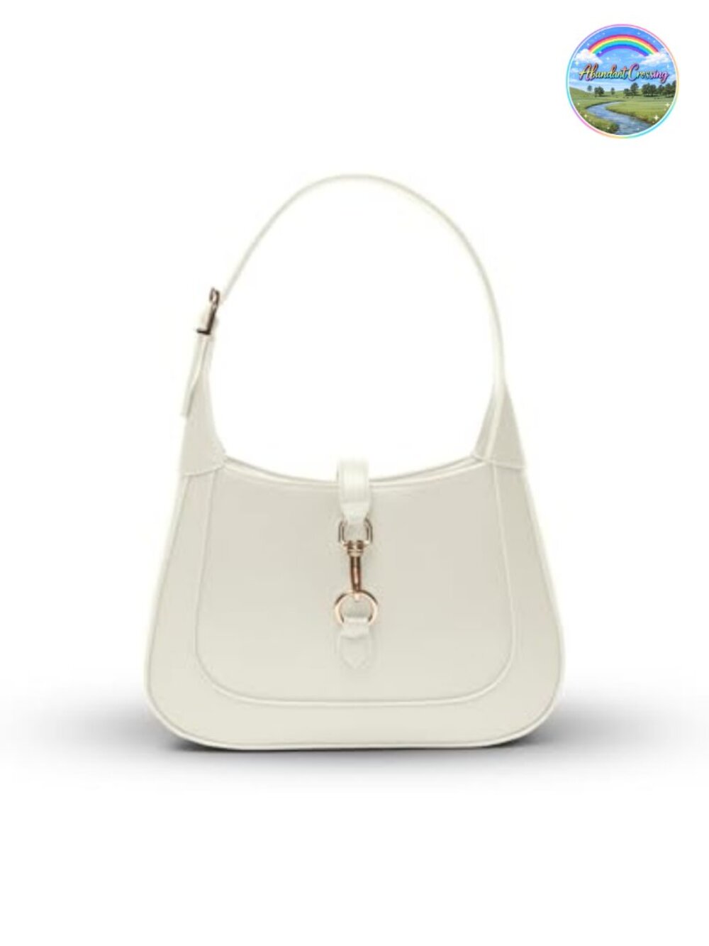Vegan Leather Shoulder Bag Small Trendy Purse Adjustable Strap Crossbody